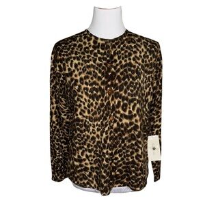 Studio Works Leopard Print Cardigan